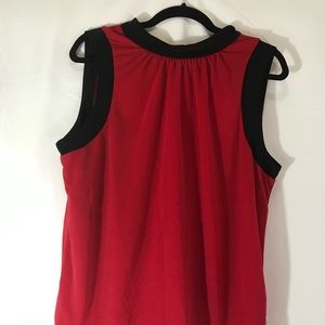 Red and Black Blouse